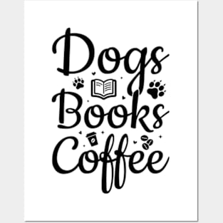 Dogs Books Coffee Posters and Art